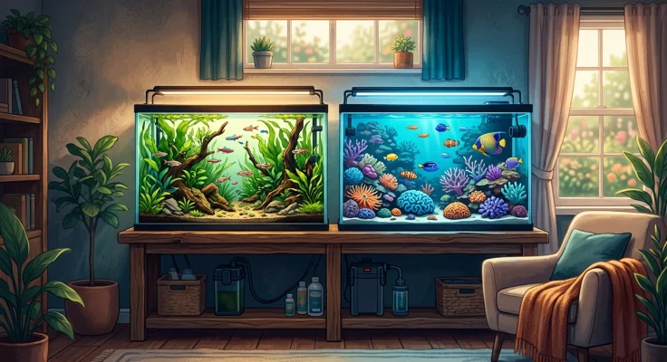 Agua dulce vs marino: qué tipo de acuario elegir