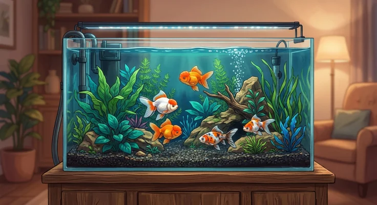 Acuario de agua fría para Goldfish: montaje correcto
