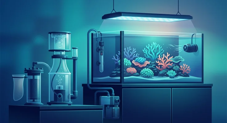 Equipamiento básico para acuario marino de arrecife