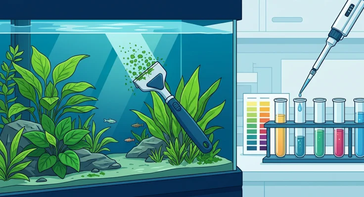 Algas verdes de punto en el cristal: causas y limpieza