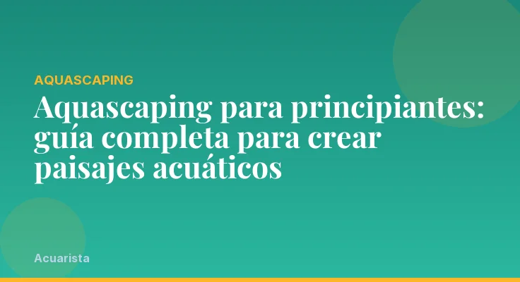 Aquascaping para principiantes: guía completa para crear paisajes acuáticos