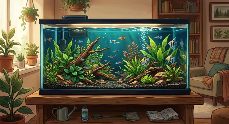 Calendario de mantenimiento del acuario: semanal y mensual