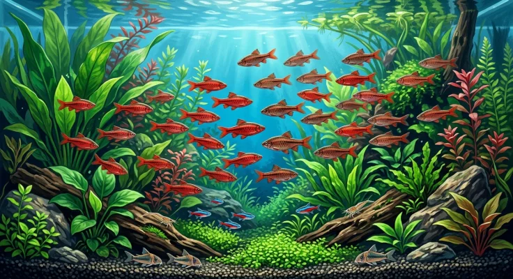 Barbo Cereza: cuidados del pez más pacífico