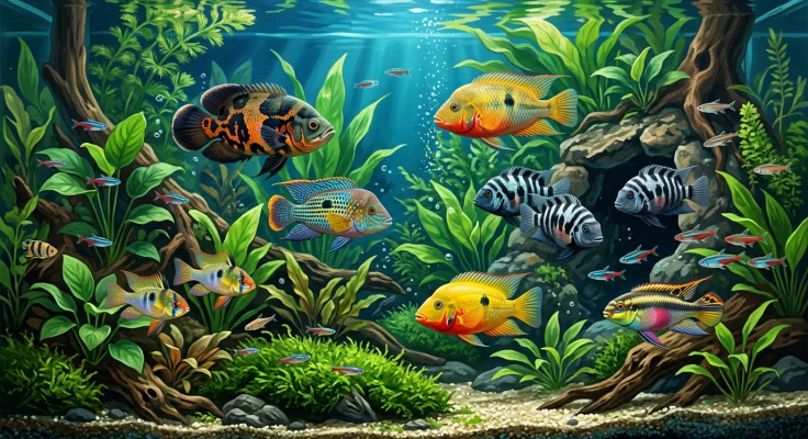Cíclidos americanos: especies populares y cuidados