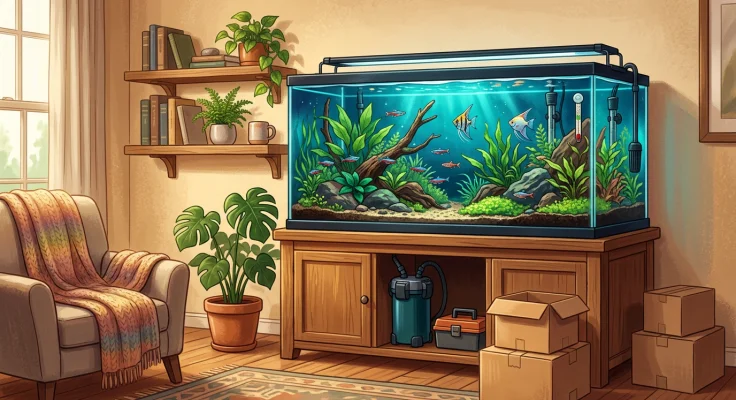 Cómo trasladar un acuario en una mudanza sin desastres