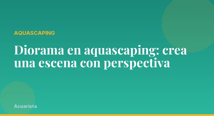 Diorama en aquascaping: crea una escena con perspectiva