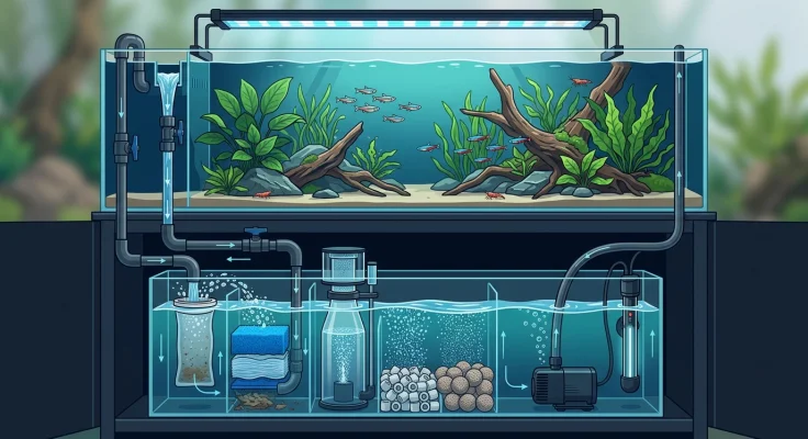 Filtro sump para acuario: qué es y cómo funciona