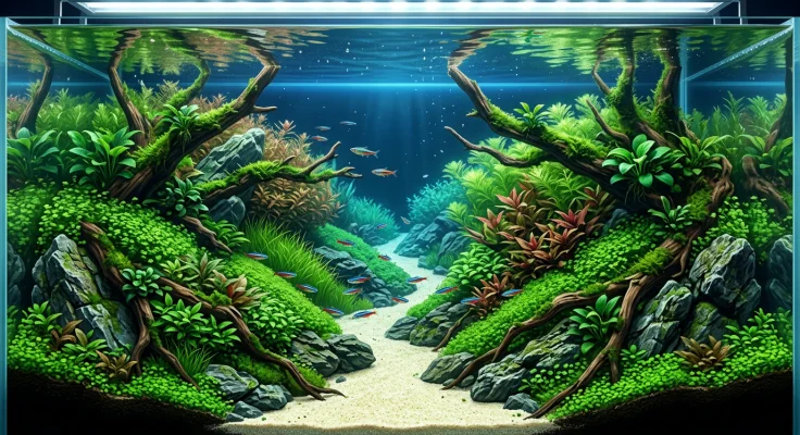 Layout cóncavo: crea un valle en tu acuario plantado