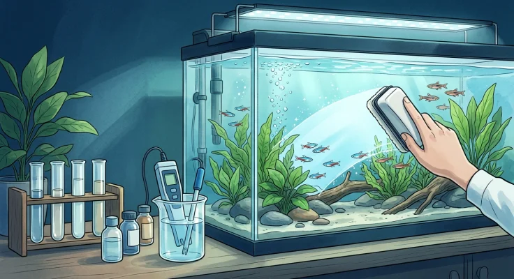 Cómo limpiar el cristal del acuario: herramientas y trucos