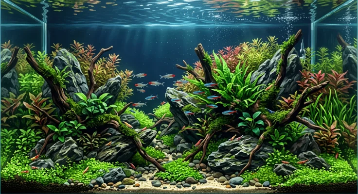 Mantenimiento de un aquascape: podas y equilibrio