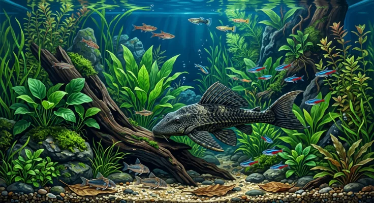 Pleco común: cuidados, tamaño adulto y alimentación