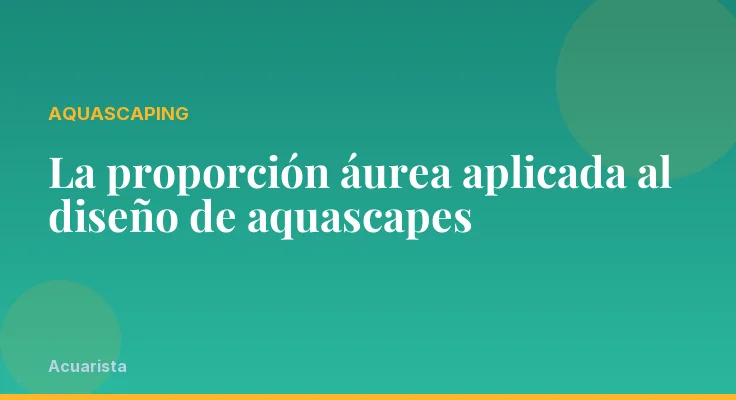 La proporción áurea aplicada al diseño de aquascapes