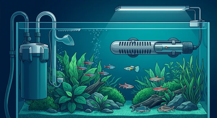 Protector para calentador de acuario: evita quemaduras