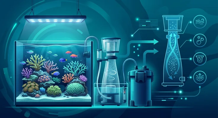 Skimmer para acuario marino: qué hace y cuál comprar