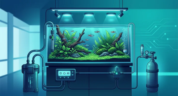Temporizador para acuario: automatiza luces y CO2