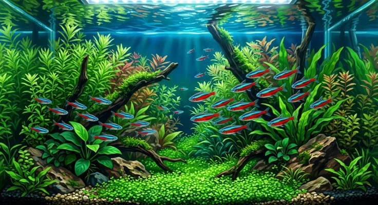 Tetra Cardenal: diferencias con el neón y cuidados