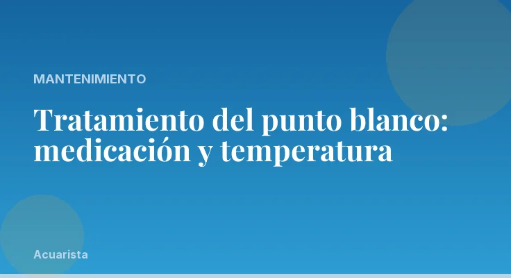 Tratamiento del punto blanco: medicación y temperatura