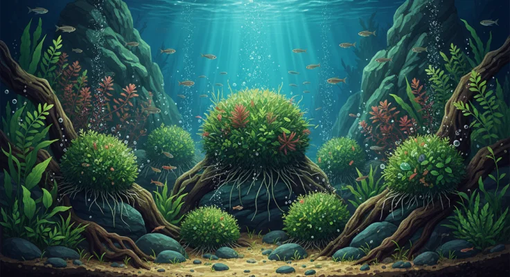 Wabi-kusa: bolas de plantas para decoración acuática